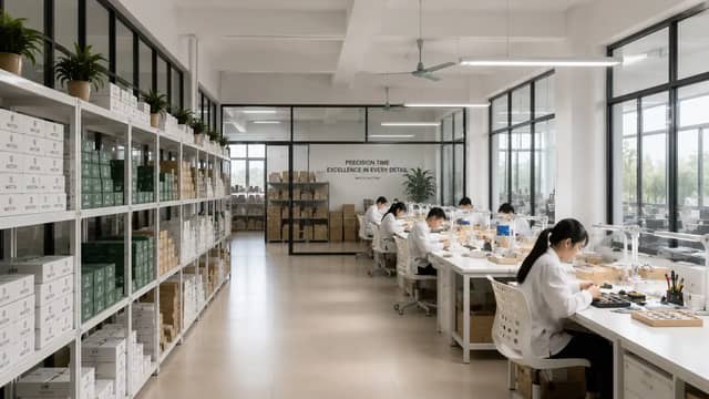 Watch factory assembly workshop