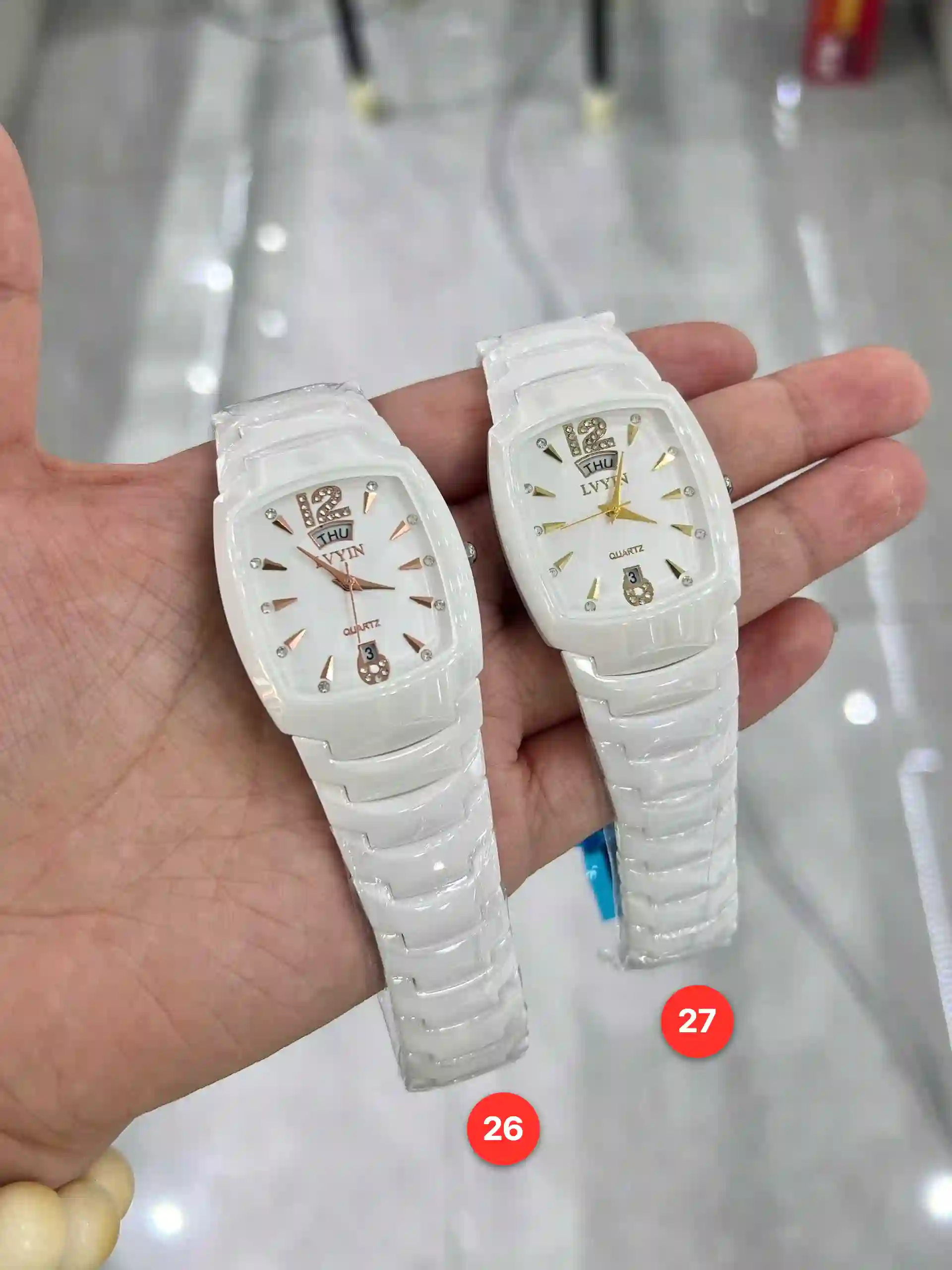 Couple ceramic quartz watches available for wholesale model 1