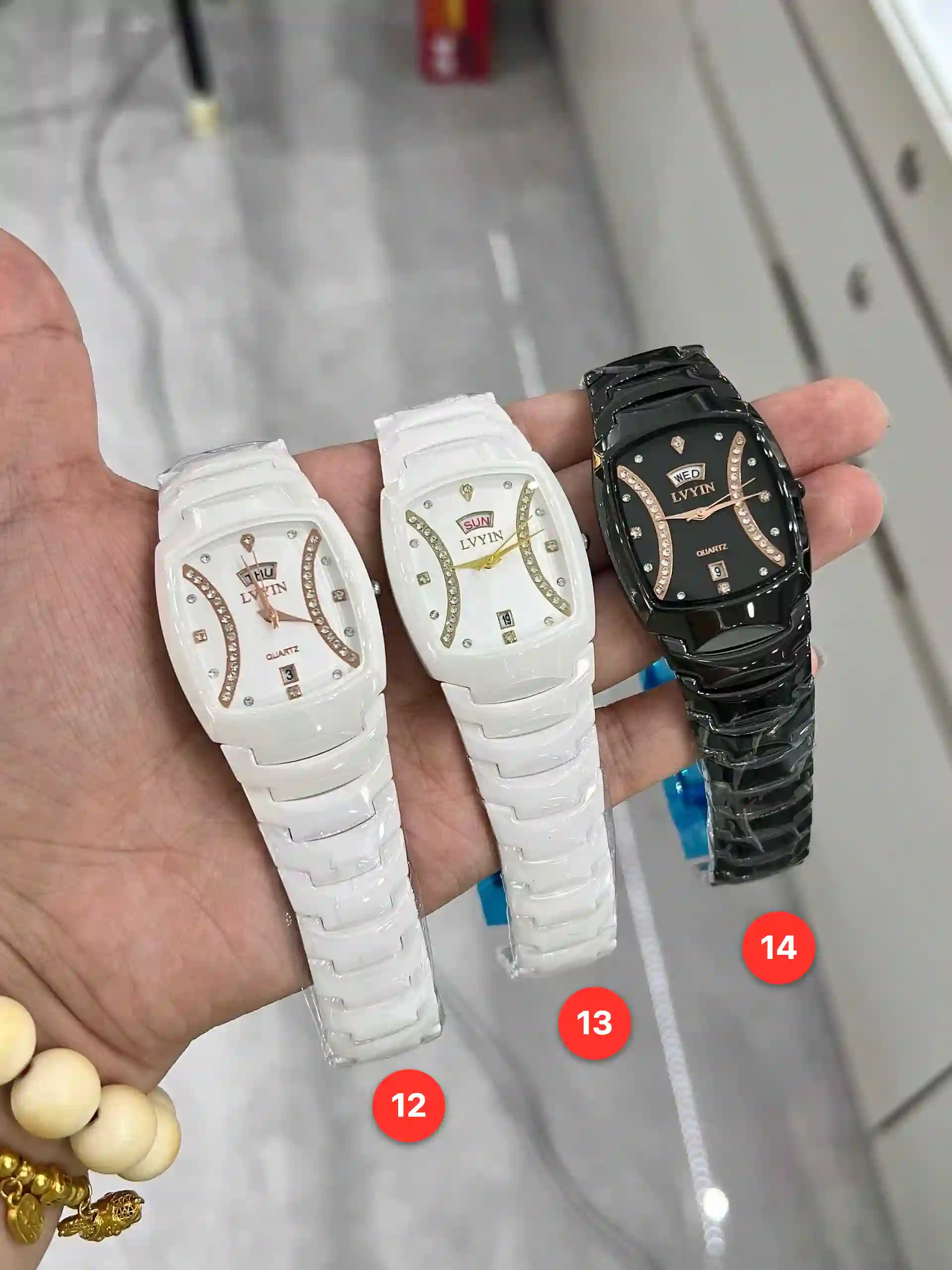 Couple ceramic quartz watches available for wholesale model 1