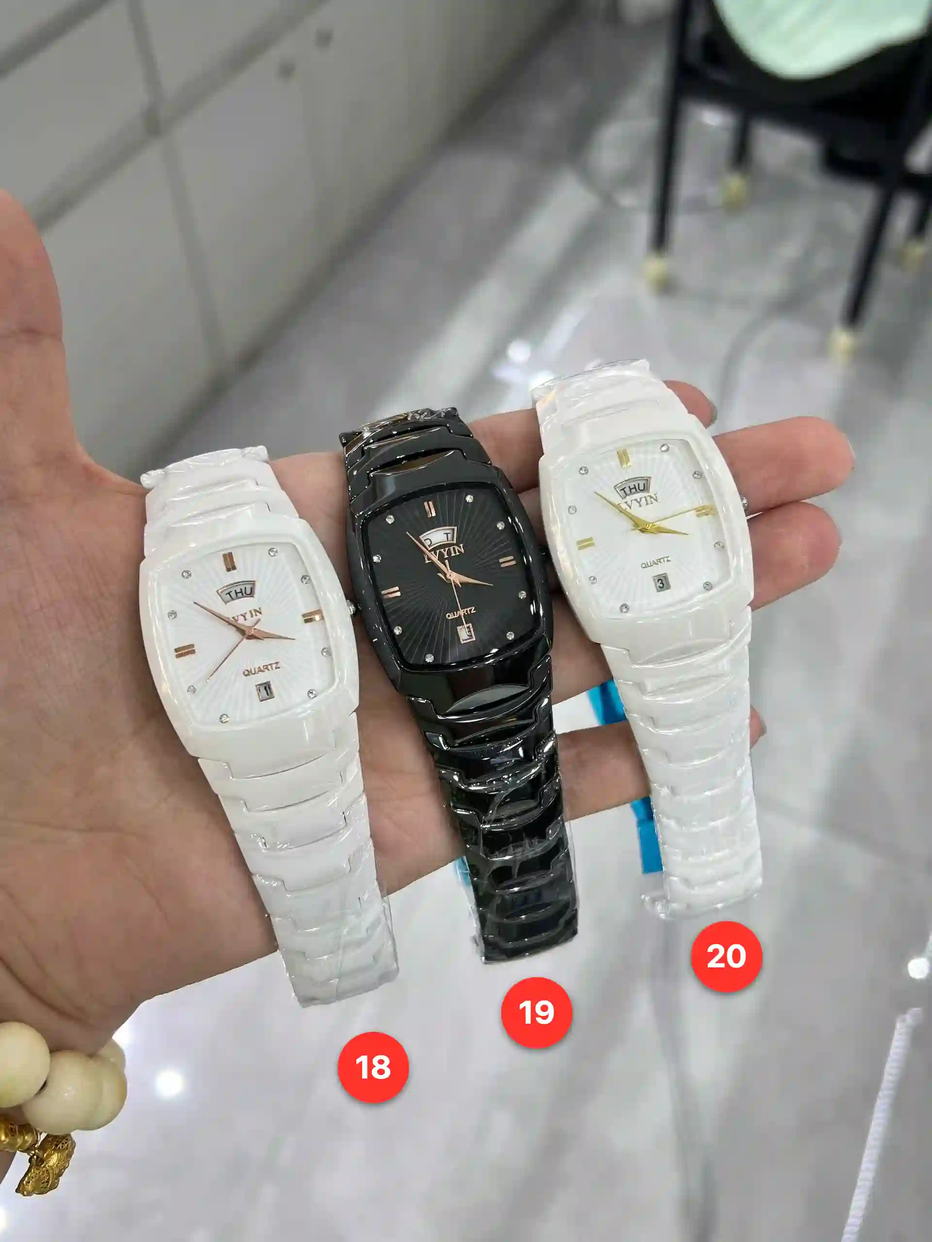Couple ceramic quartz watches available for wholesale model 1