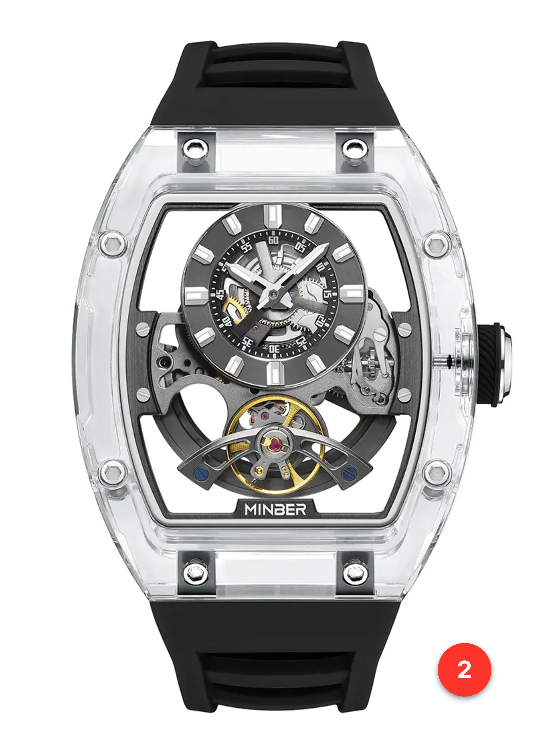 Men's 316L sapphire silicone automatic watches available for wholesale model 1