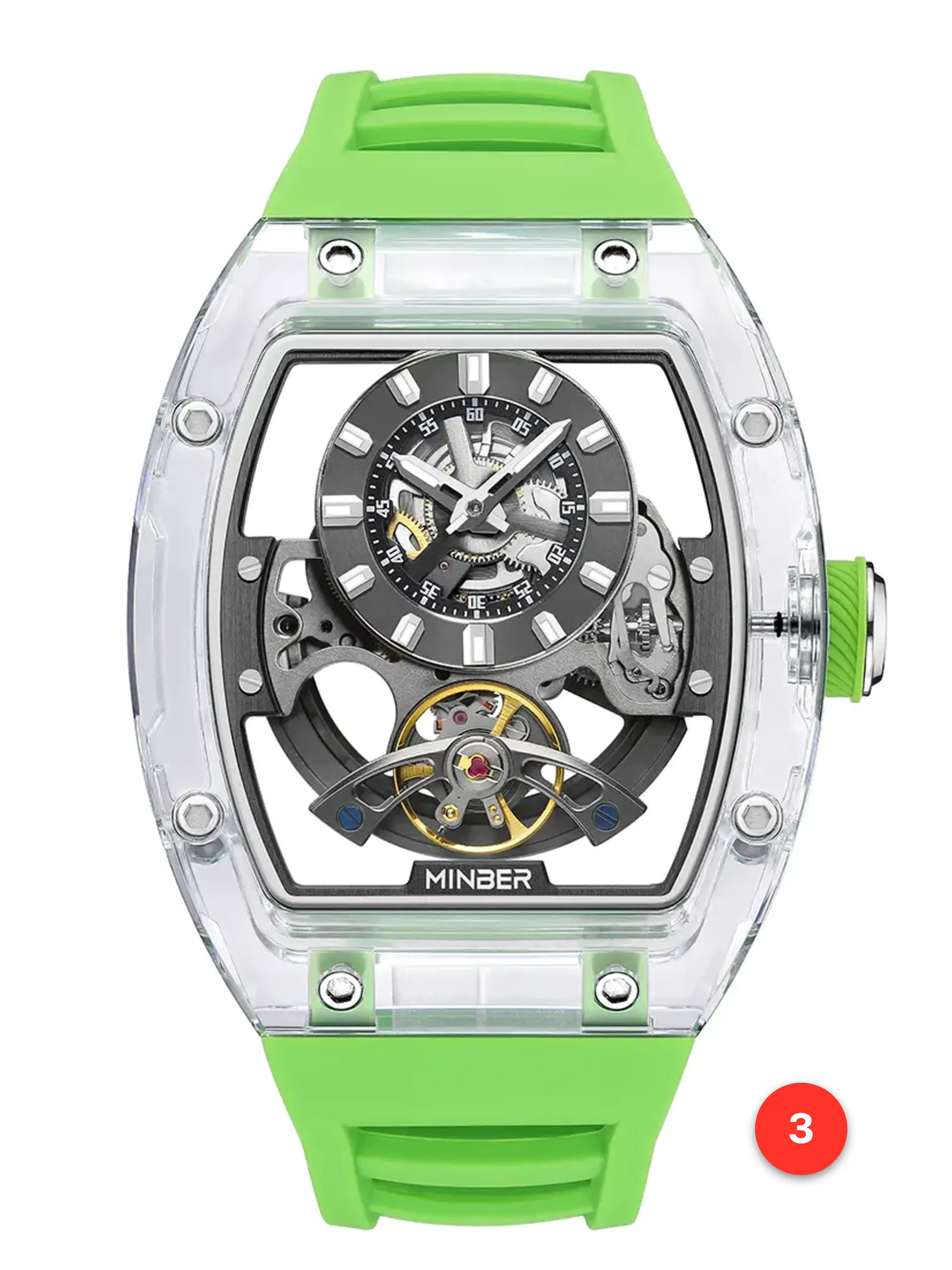 Men's 316L sapphire silicone automatic watches available for wholesale model 1