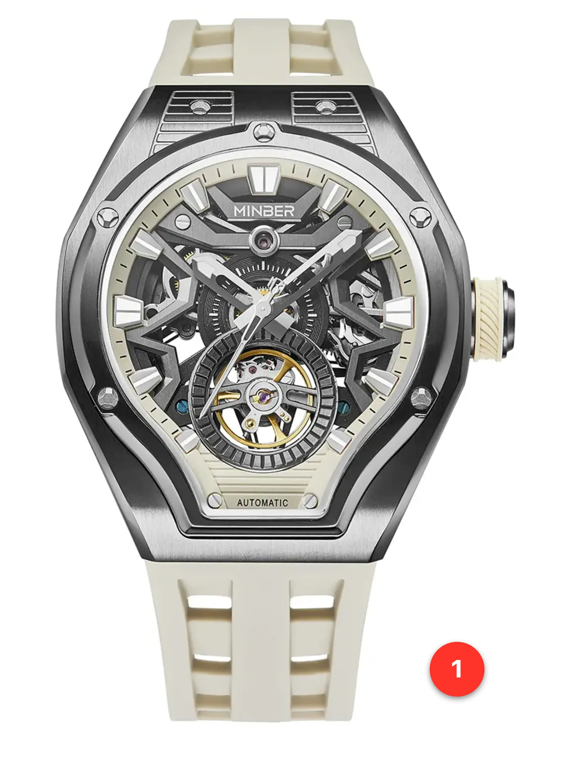 Men's 316L sapphire silicone automatic watches available for wholesale model 1