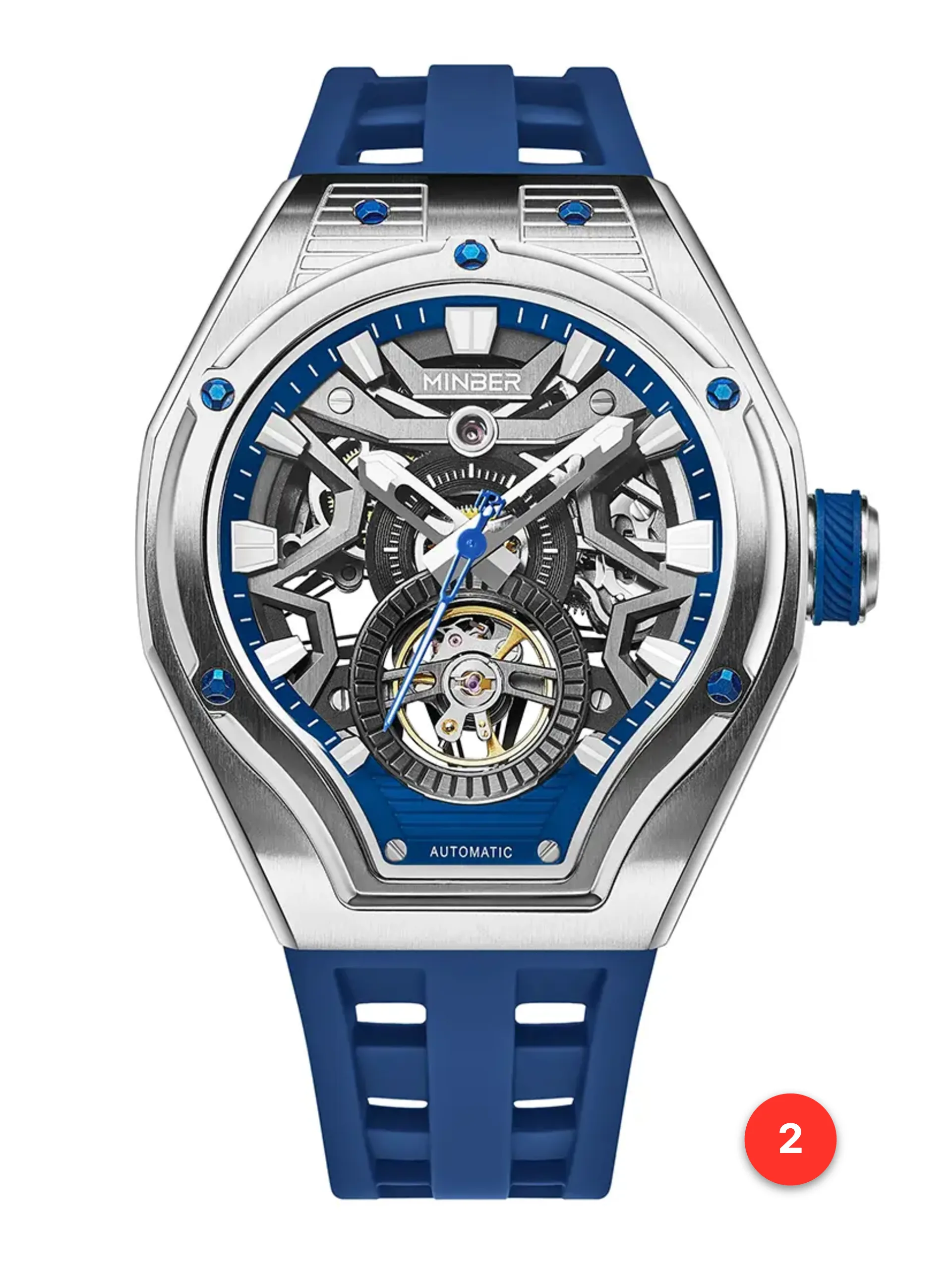 Men's 316L sapphire silicone automatic watches available for wholesale model 1