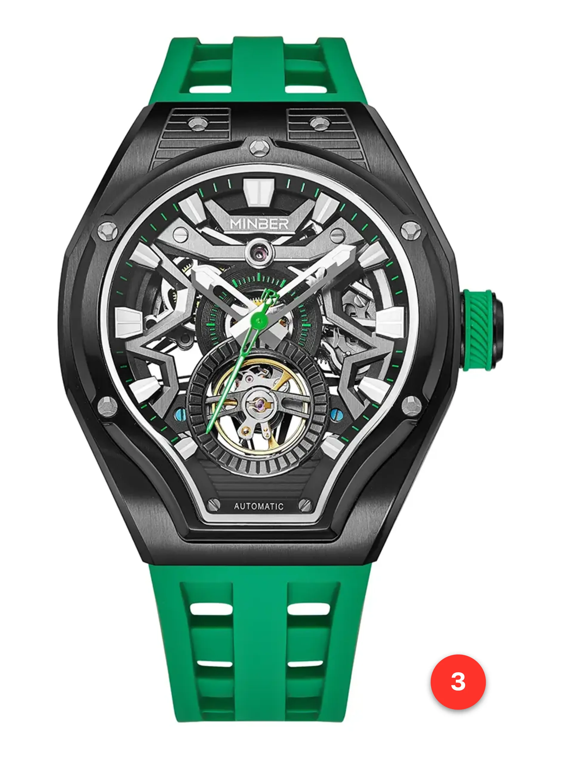 Men's 316L sapphire silicone automatic watches available for wholesale model 1