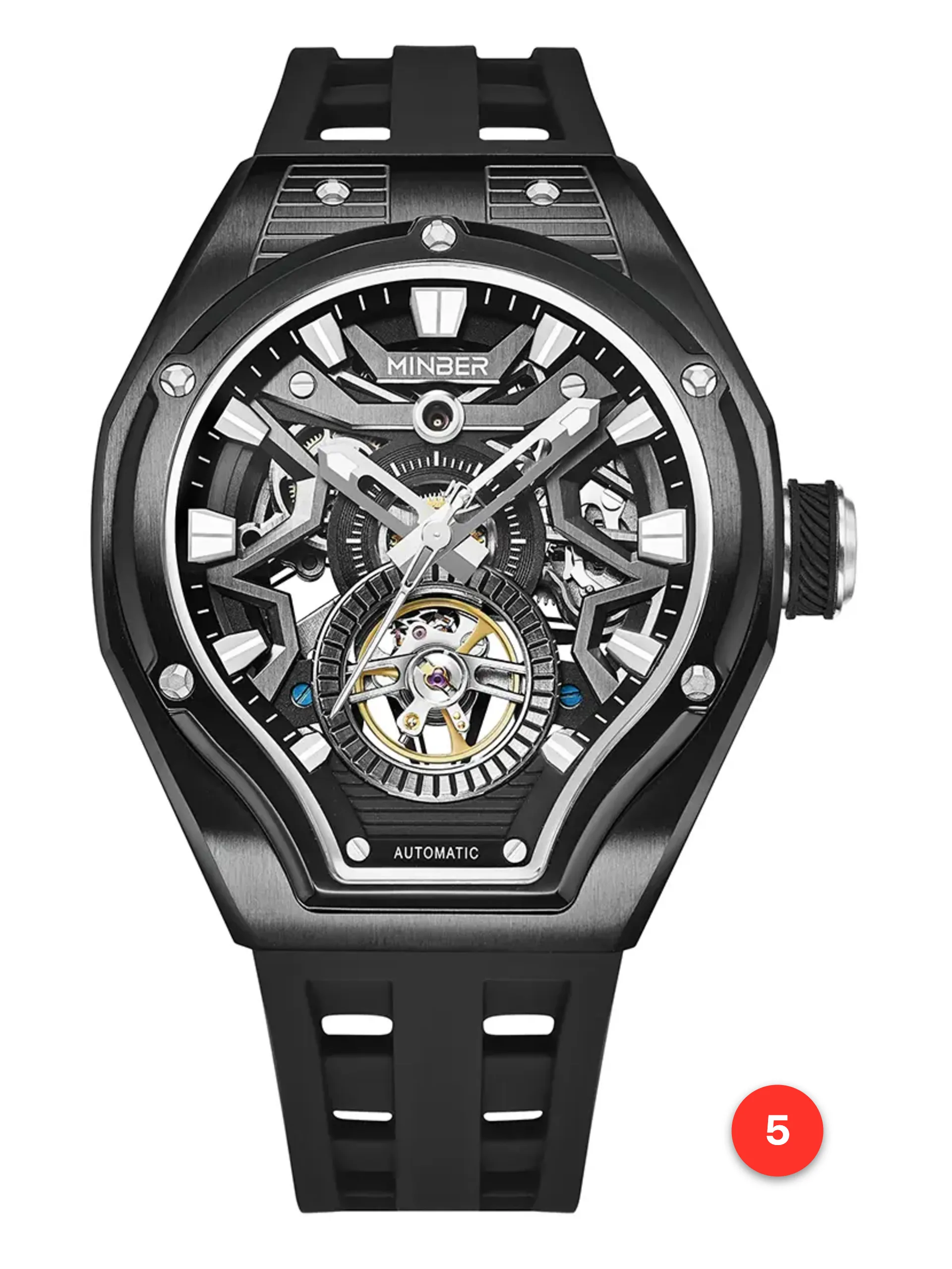 Men's 316L sapphire silicone automatic watches available for wholesale model 1