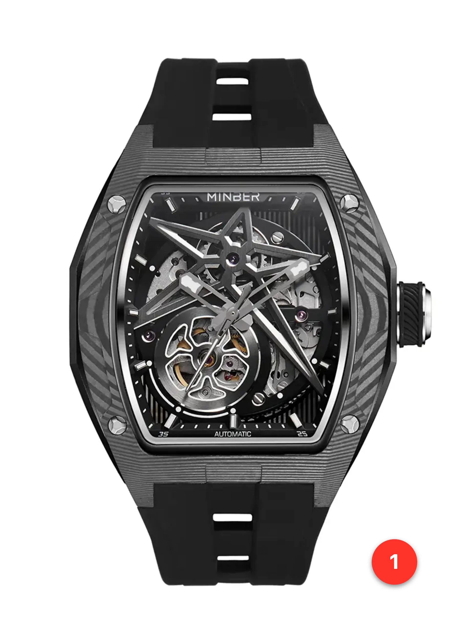 Men's 316L sapphire silicone automatic watches available for wholesale model 1