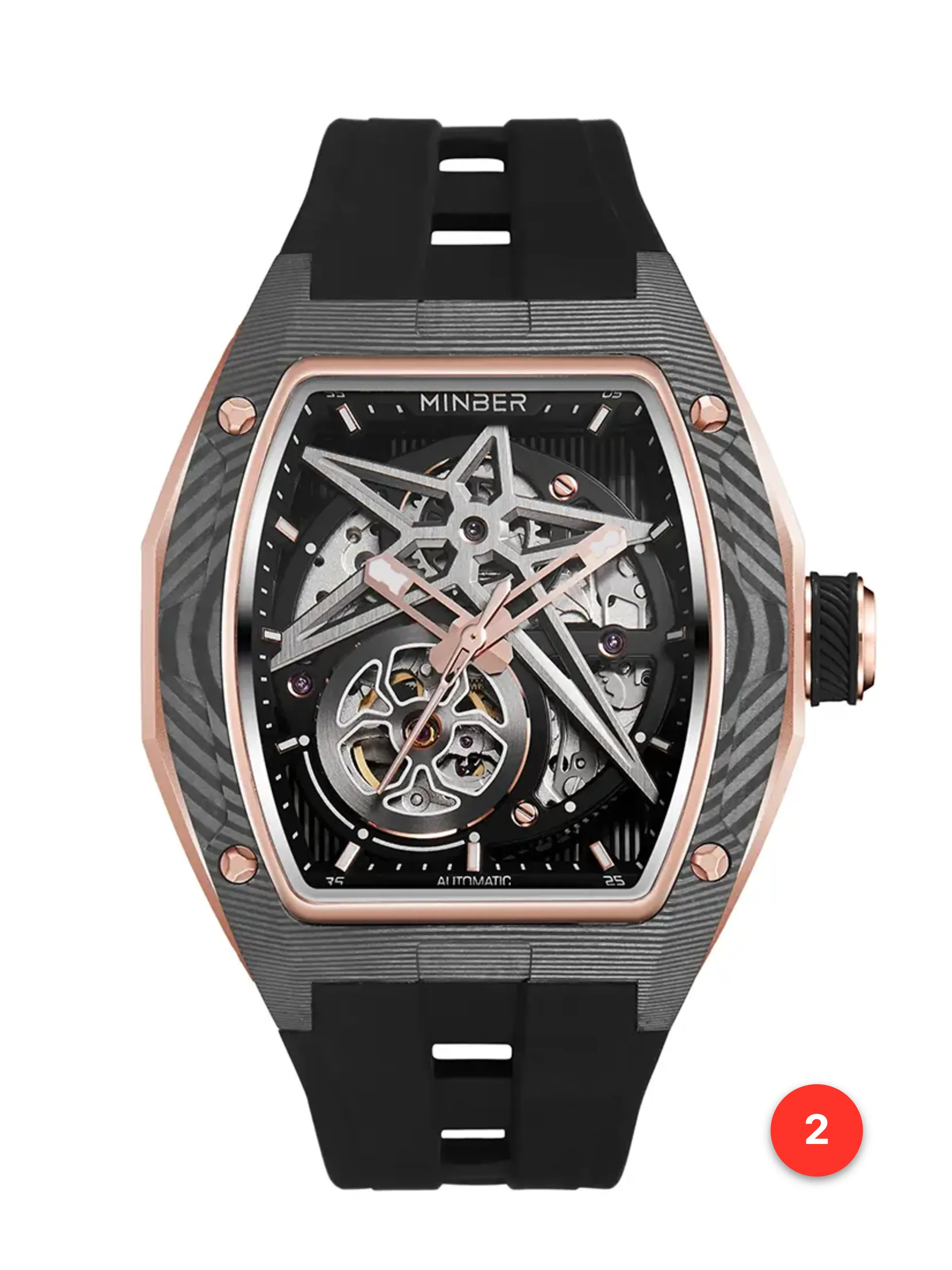 Men's 316L sapphire silicone automatic watches available for wholesale model 1