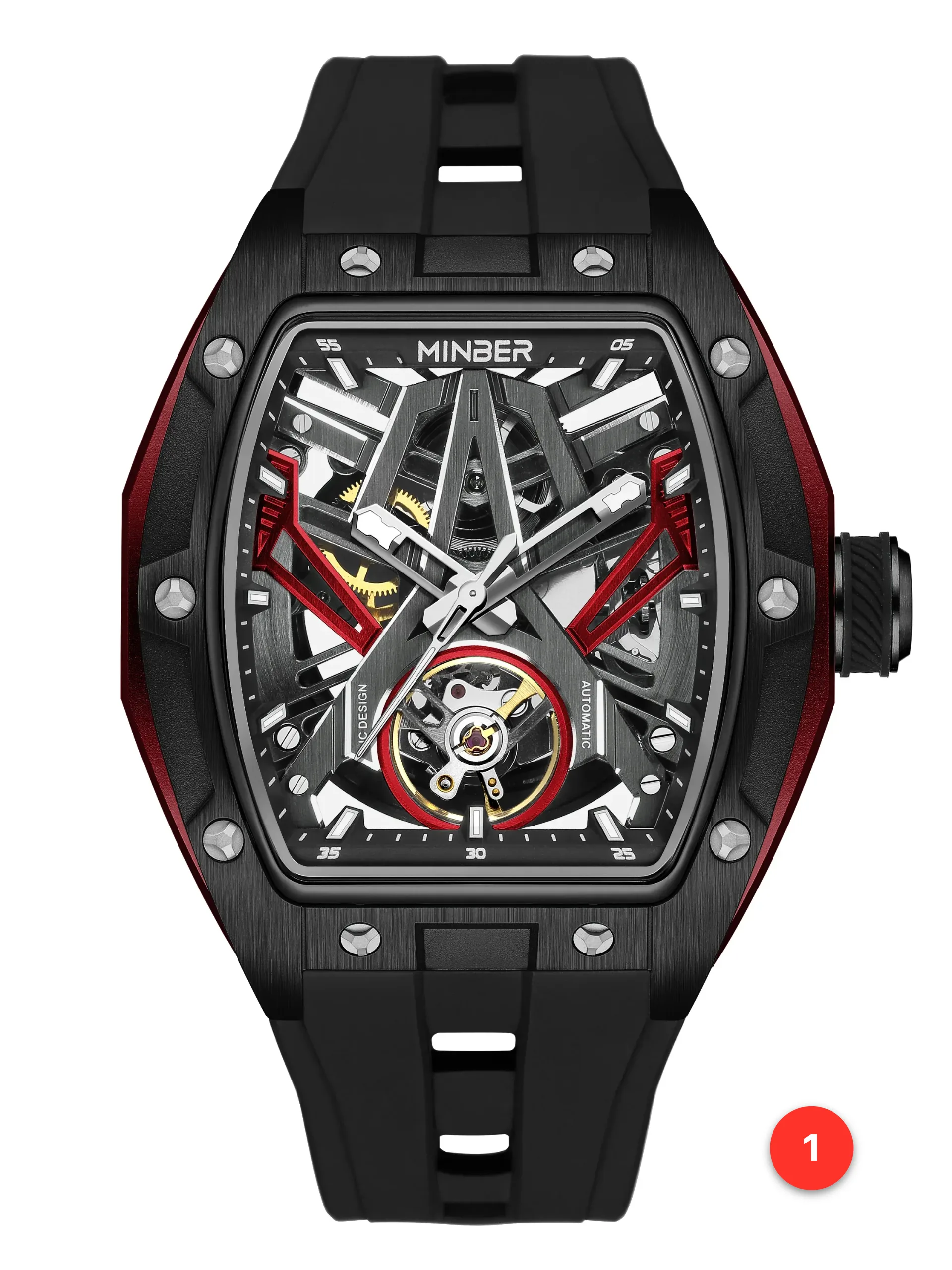 Men's 316L sapphire silicone automatic watches available for wholesale model 1