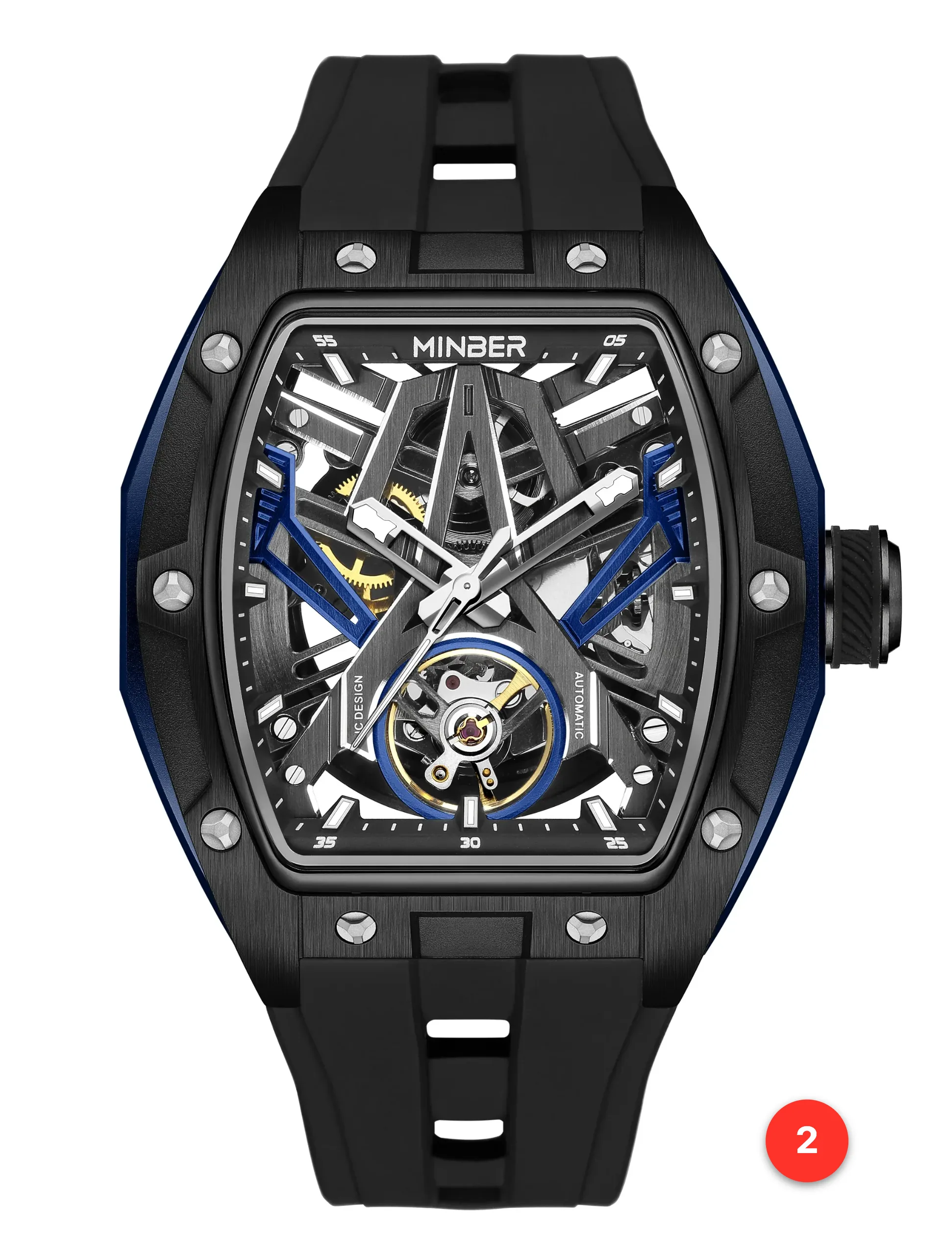 Men's 316L sapphire silicone automatic watches available for wholesale model 1