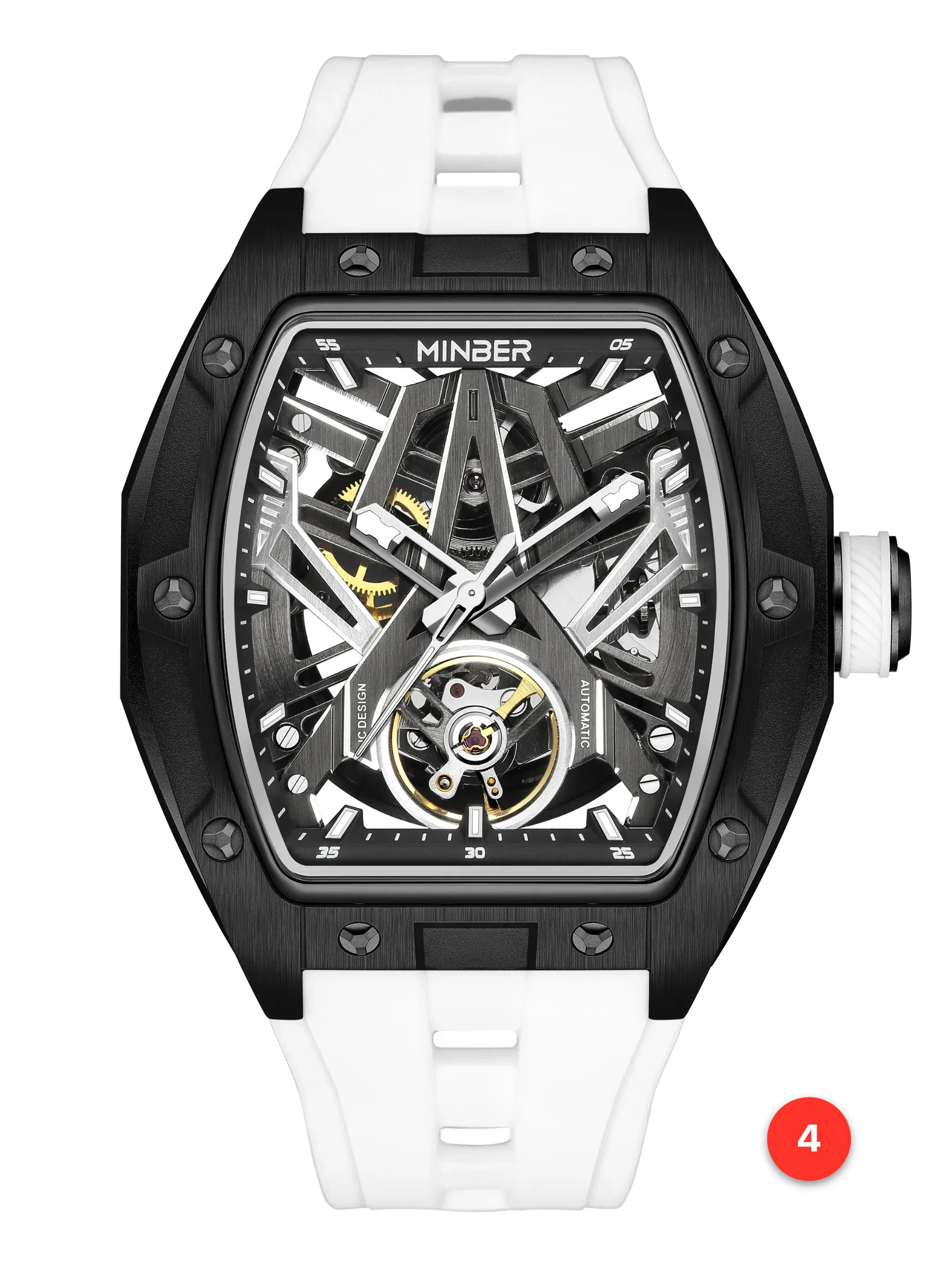 Men's 316L sapphire silicone automatic watches available for wholesale model 1