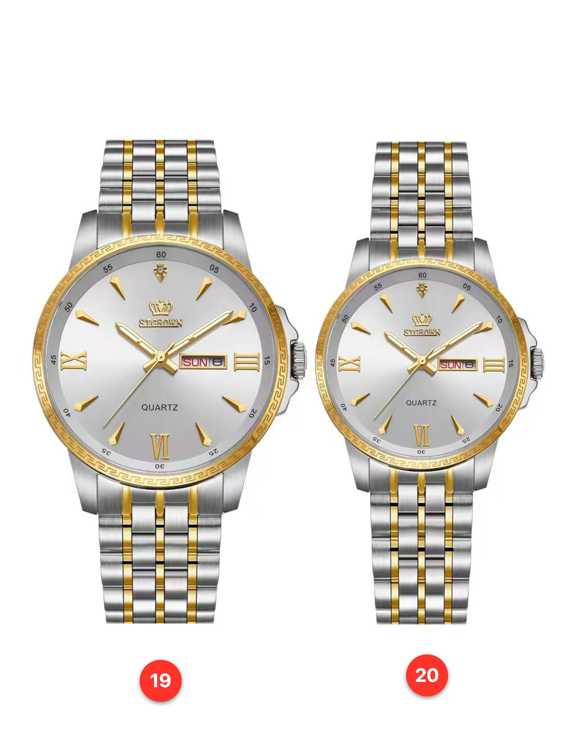 Couple 316L sapphire stainless steel quartz watches available for wholesale model 1