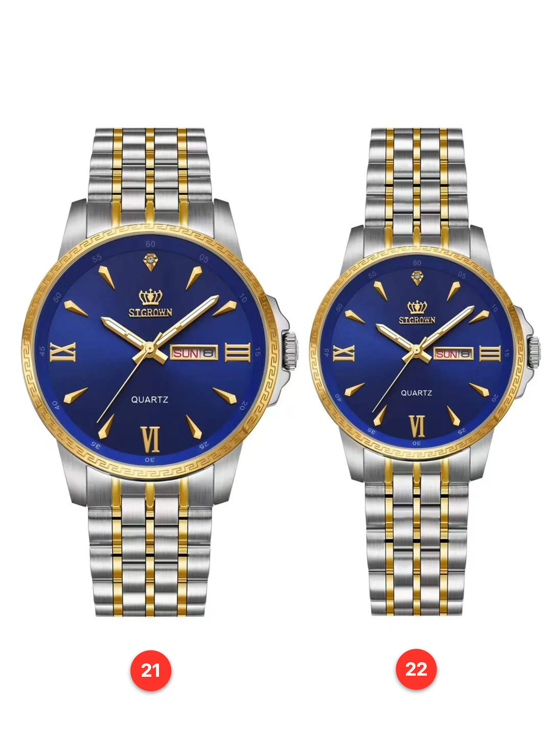 Couple 316L sapphire stainless steel quartz watches available for wholesale model 1