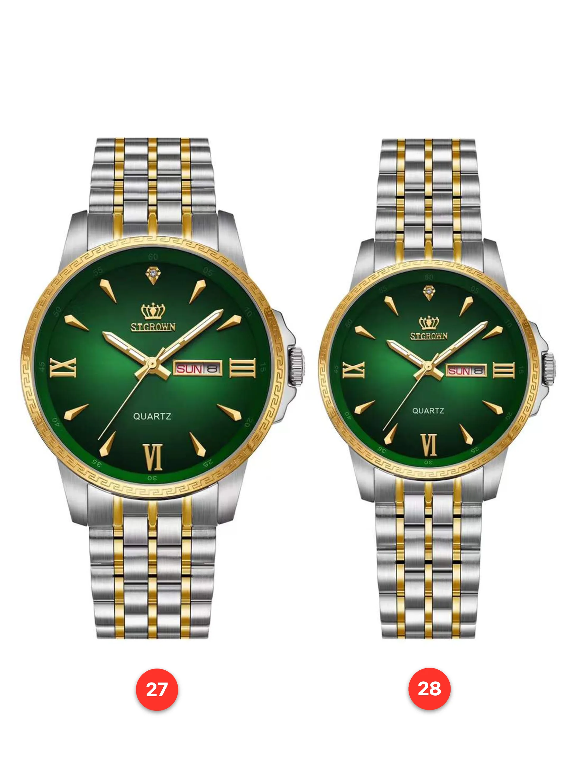 Couple 316L sapphire stainless steel quartz watches available for wholesale model 1