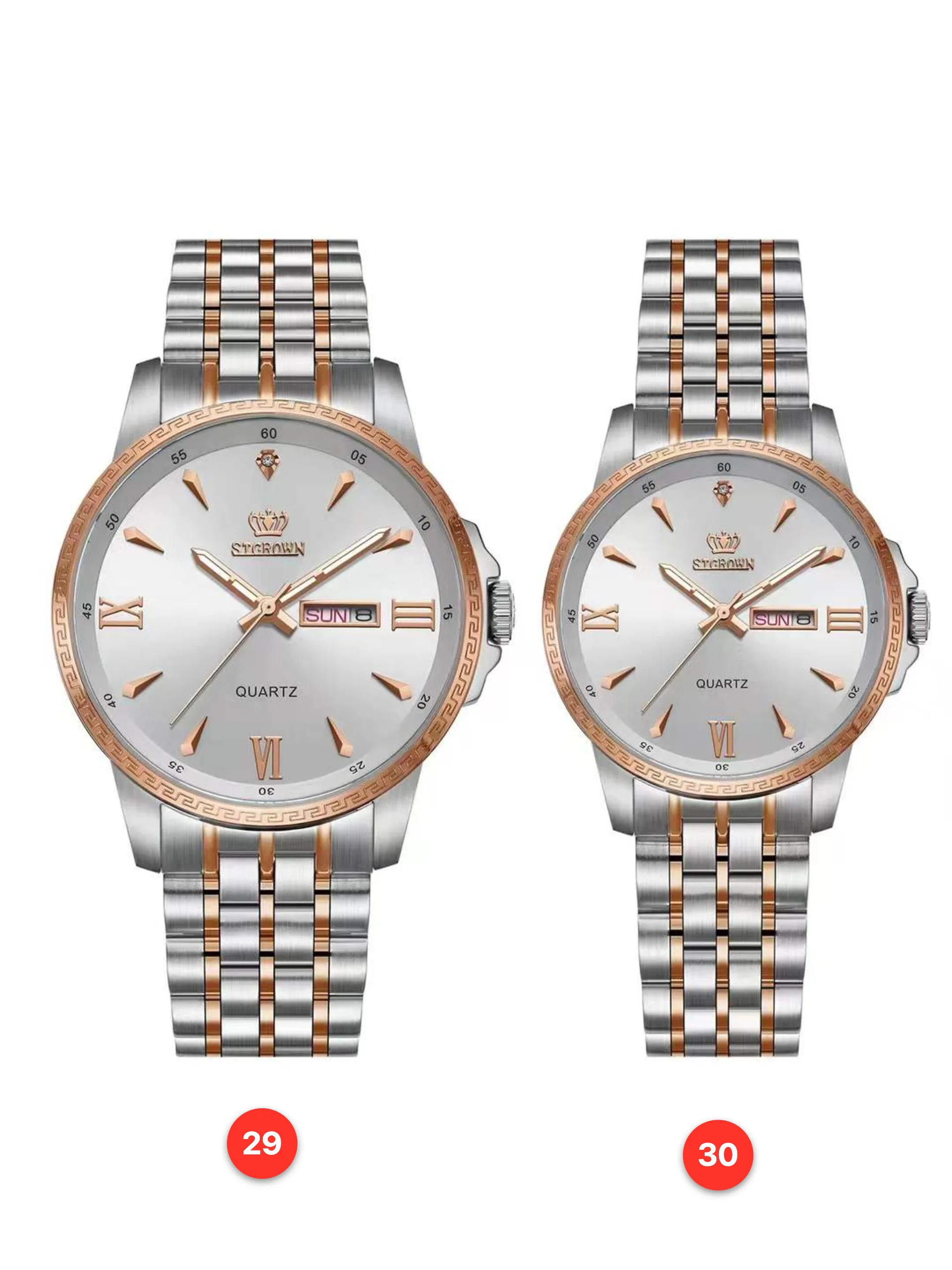 Couple 316L sapphire stainless steel quartz watches available for wholesale model 1