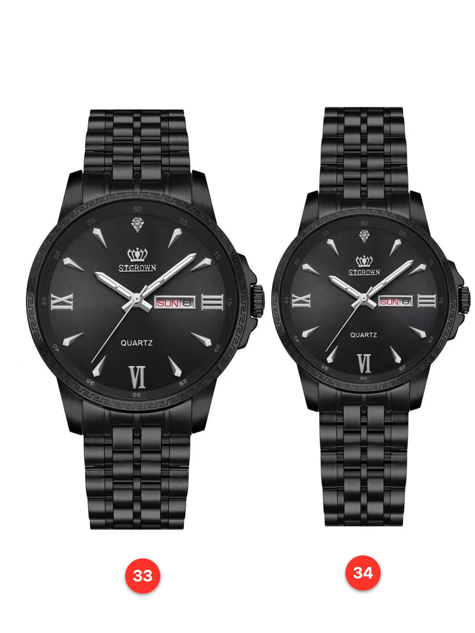Couple 316L sapphire stainless steel quartz watches available for wholesale model 1