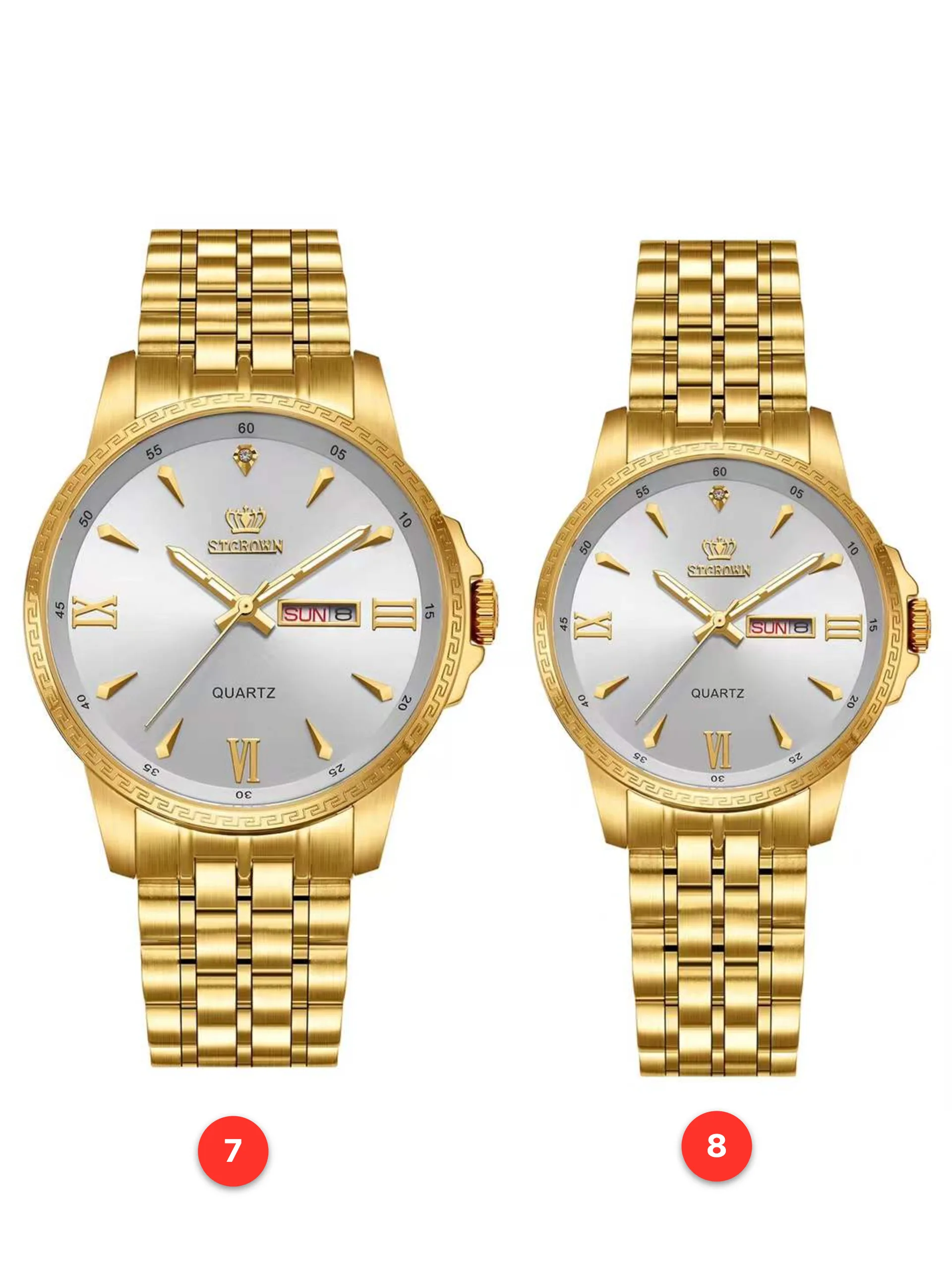 Couple 316L sapphire stainless steel quartz watches available for wholesale model 1