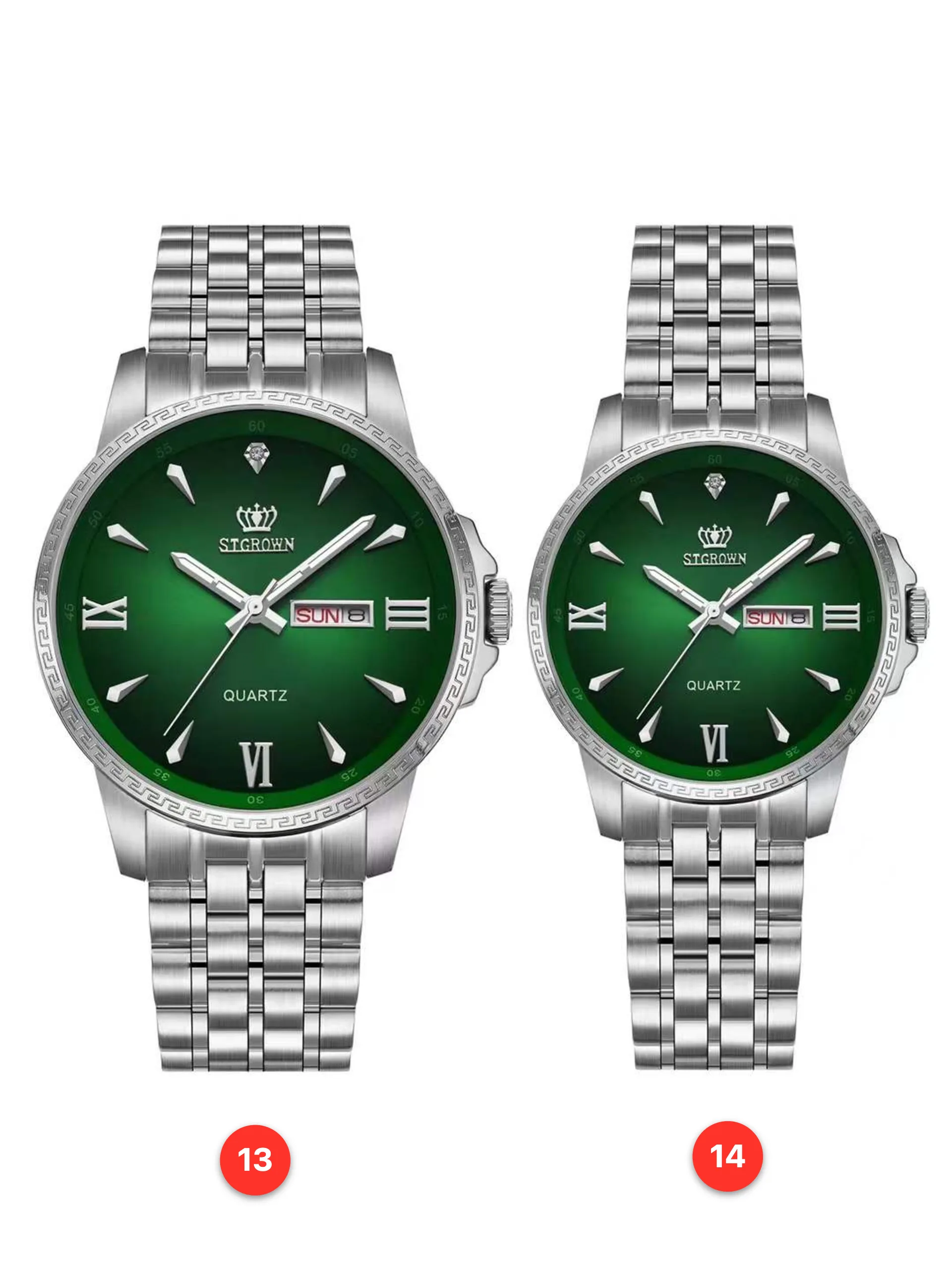 Couple 316L sapphire stainless steel quartz watches available for wholesale model 1