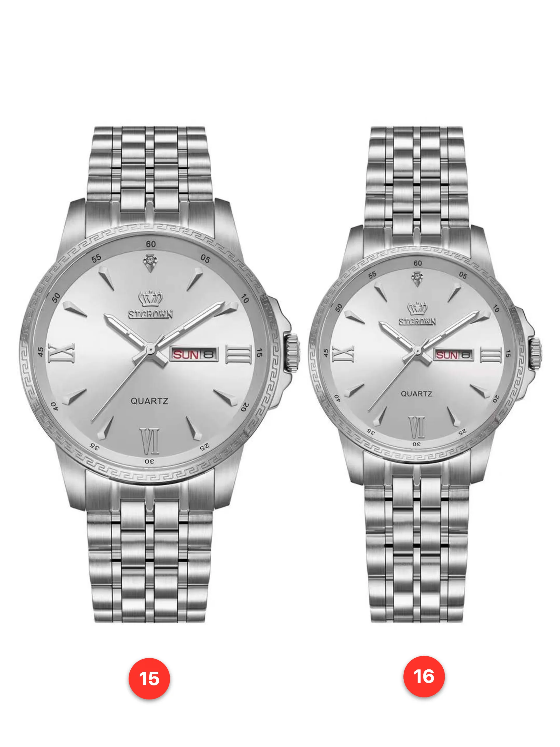 Couple 316L sapphire stainless steel quartz watches available for wholesale model 1