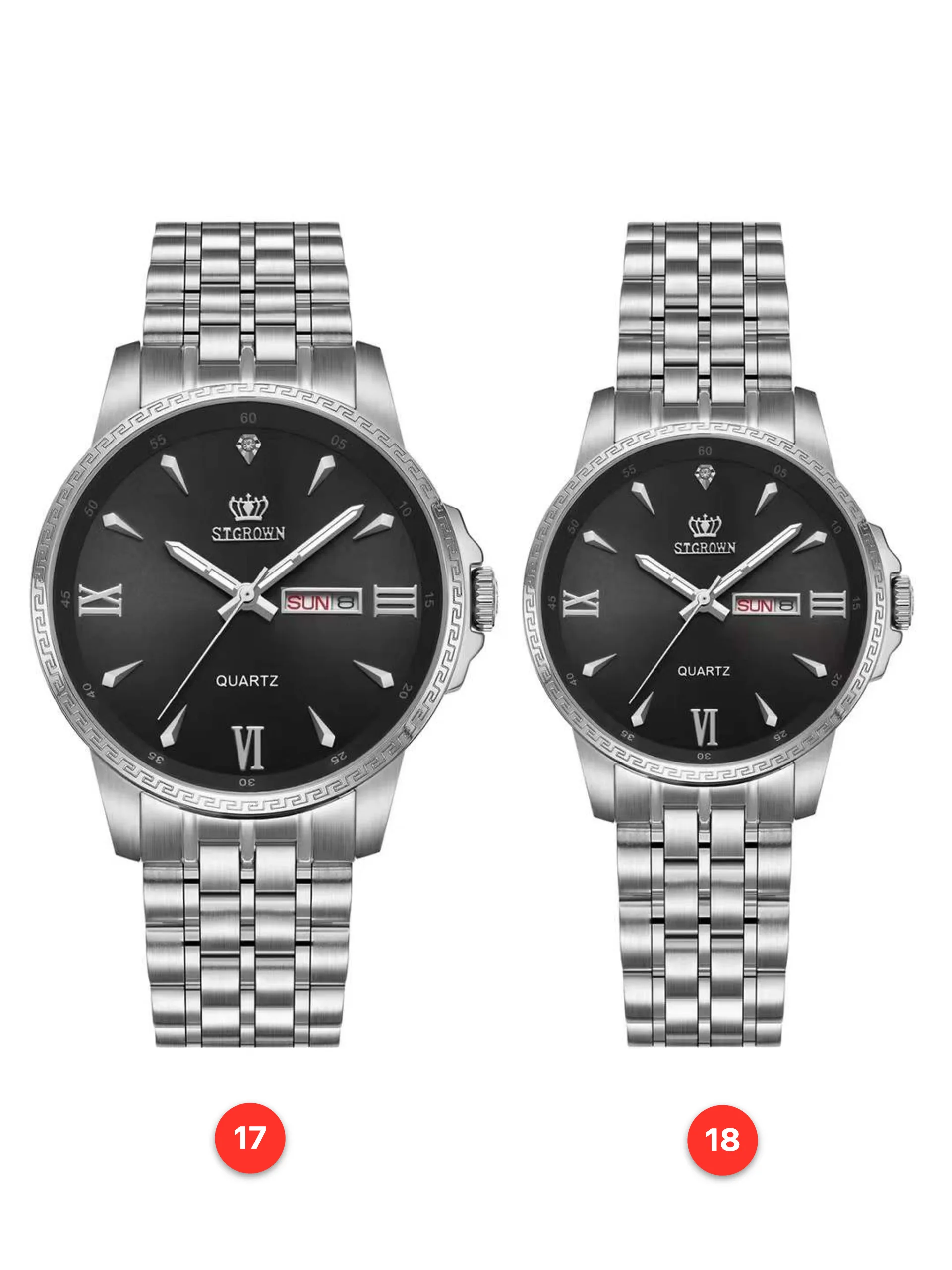 Couple 316L sapphire stainless steel quartz watches available for wholesale model 1