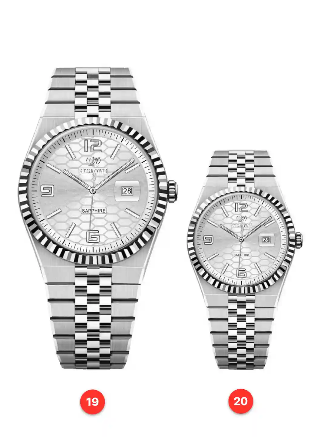 Couple 316L sapphire stainless steel quartz watches available for wholesale model 1