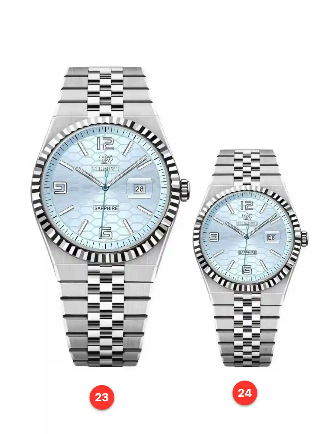 Couple 316L sapphire stainless steel quartz watches available for wholesale model 1