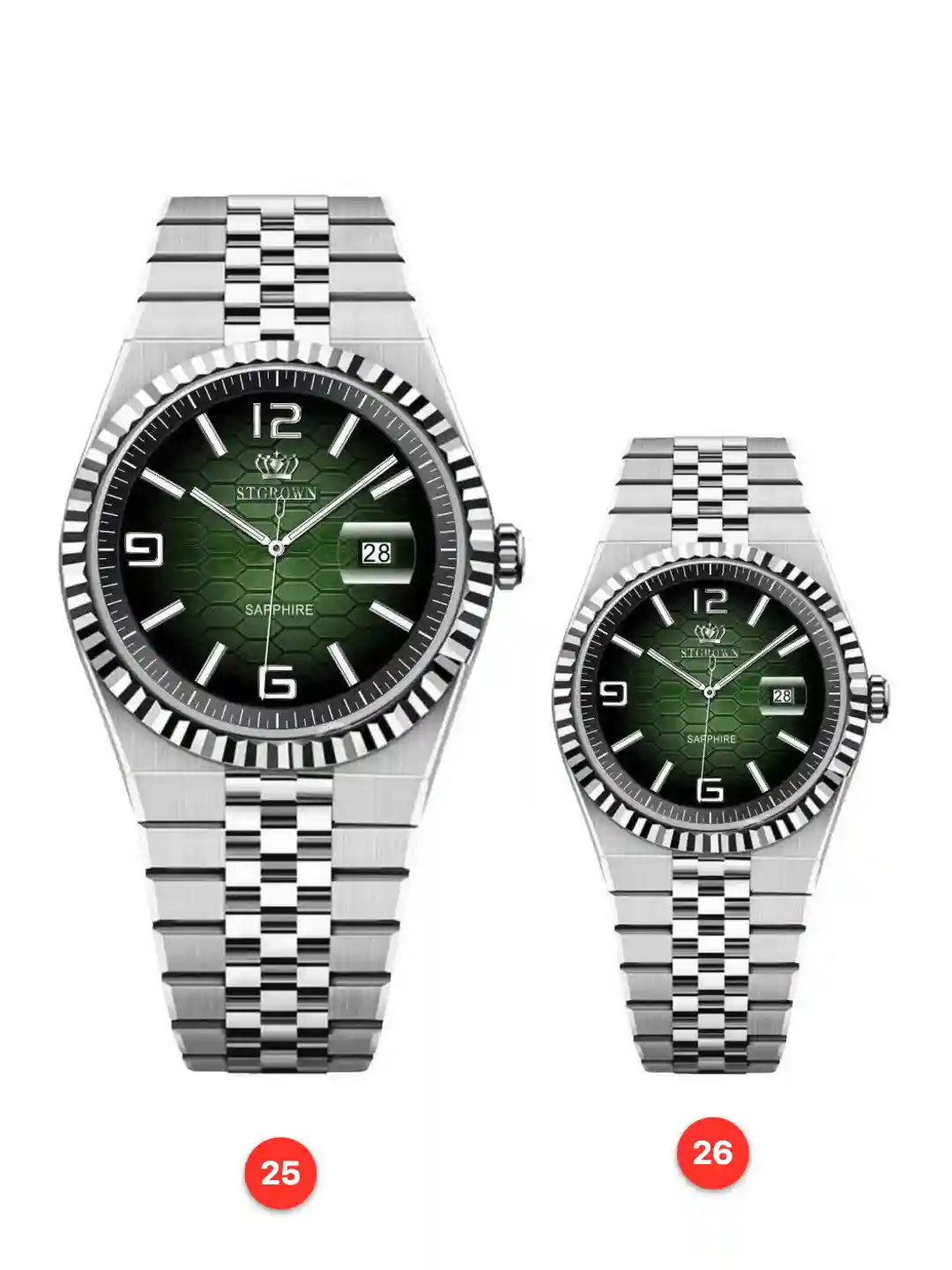Couple 316L sapphire stainless steel quartz watches available for wholesale model 1