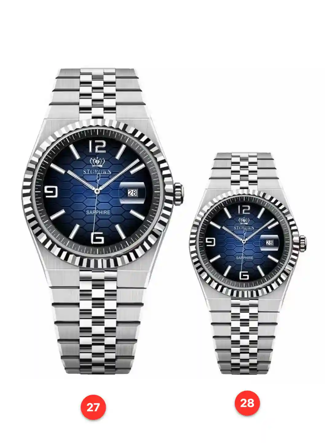 Couple 316L sapphire stainless steel quartz watches available for wholesale model 1