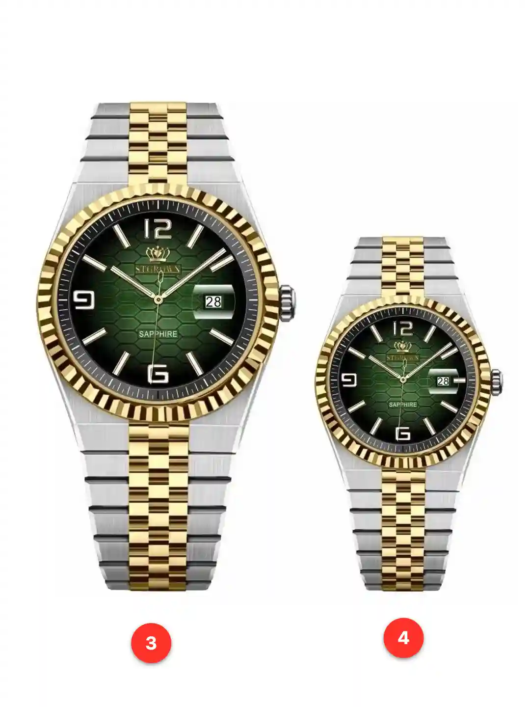 Couple 316L sapphire stainless steel quartz watches available for wholesale model 1