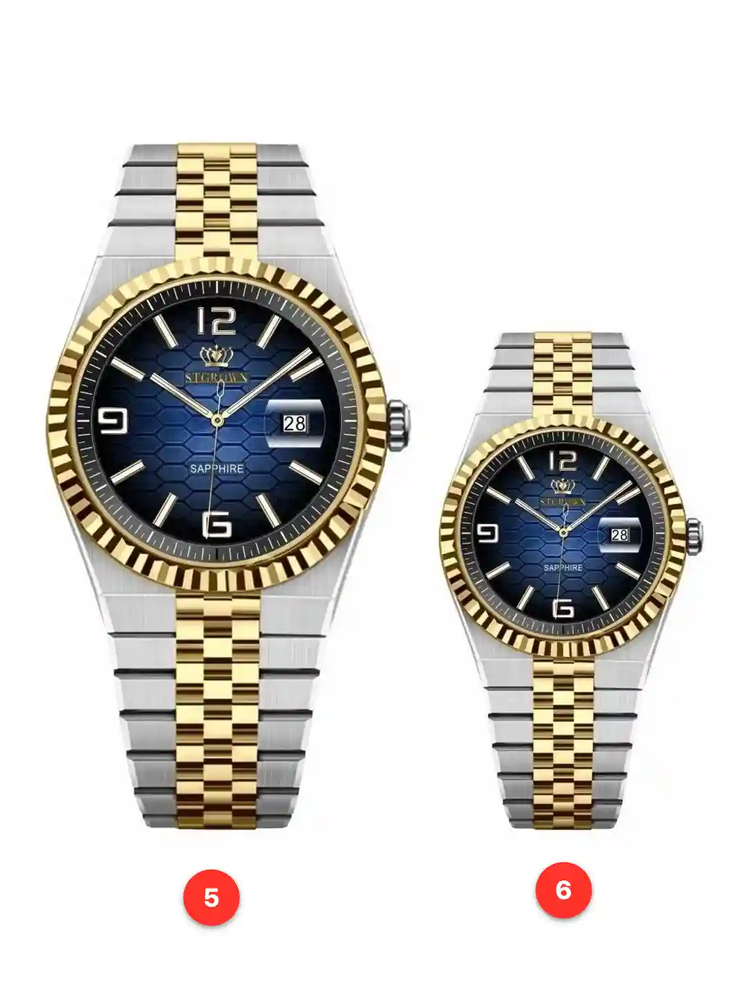 Couple 316L sapphire stainless steel quartz watches available for wholesale model 1