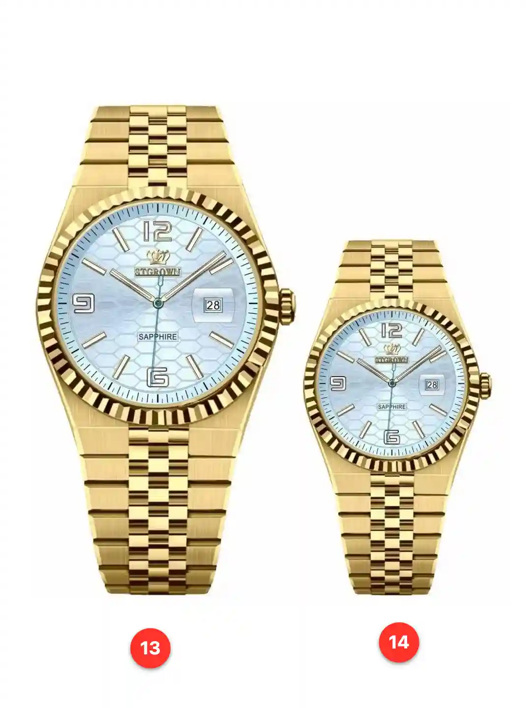 Couple 316L sapphire stainless steel quartz watches available for wholesale model 1