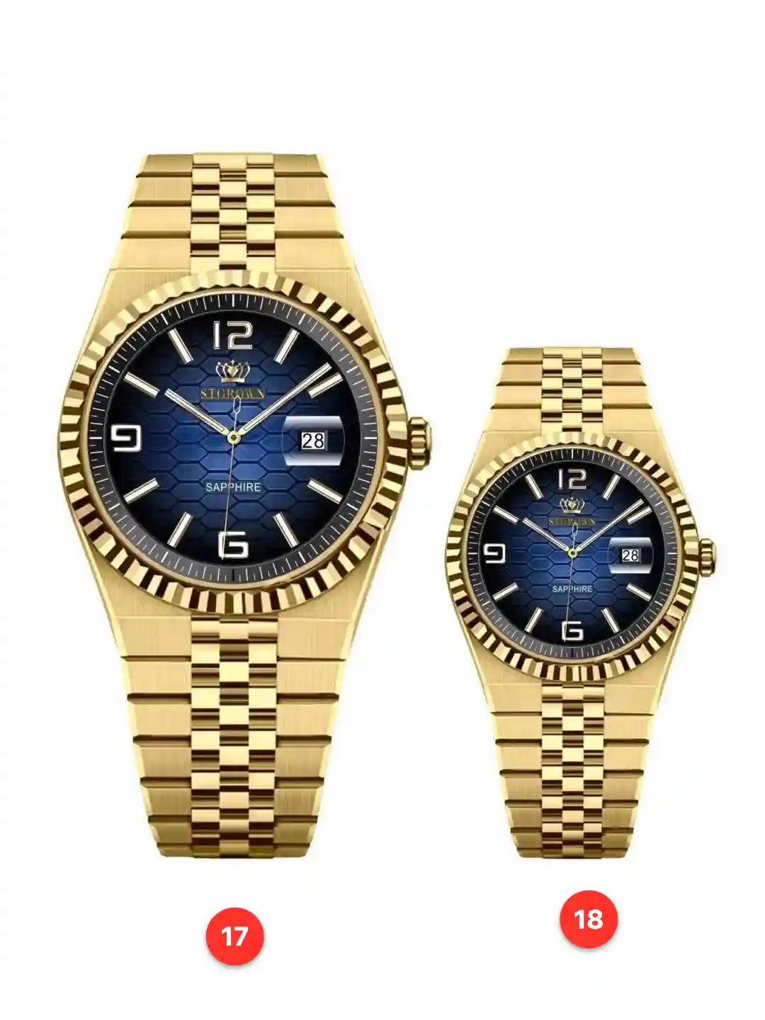 Couple 316L sapphire stainless steel quartz watches available for wholesale model 1