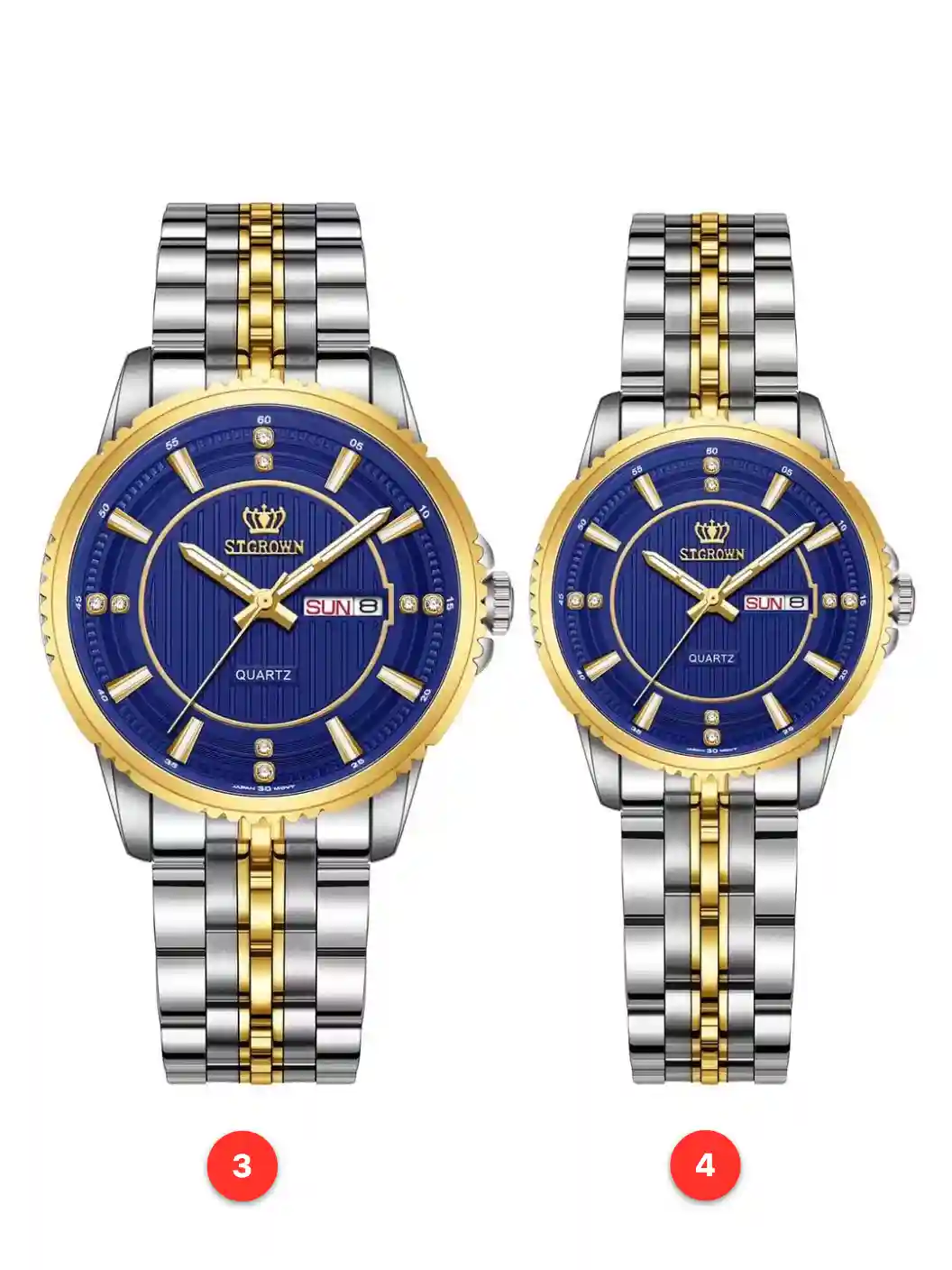 Couple 316L sapphire stainless steel quartz watches available for wholesale model 1
