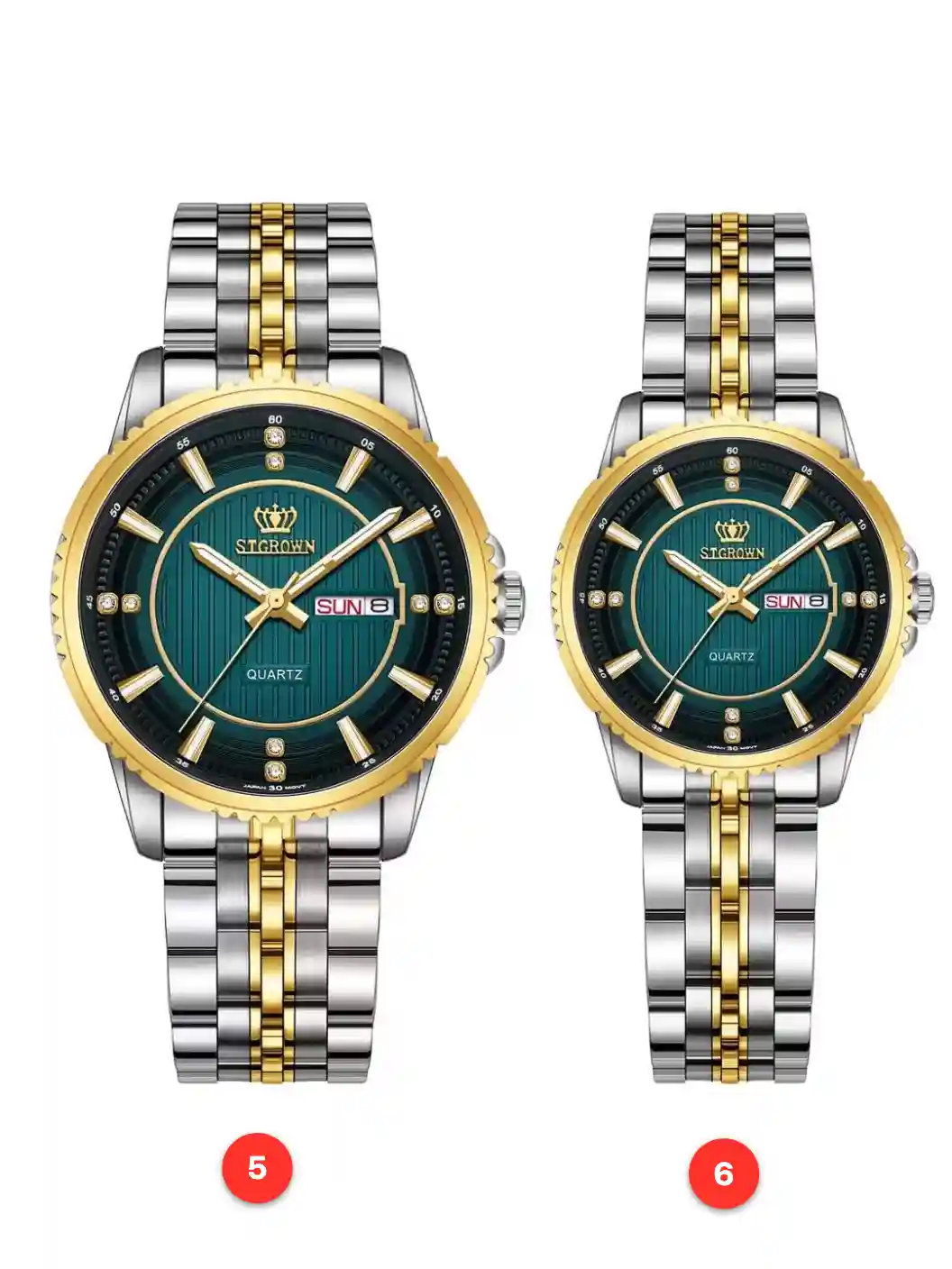 Couple 316L sapphire stainless steel quartz watches available for wholesale model 1