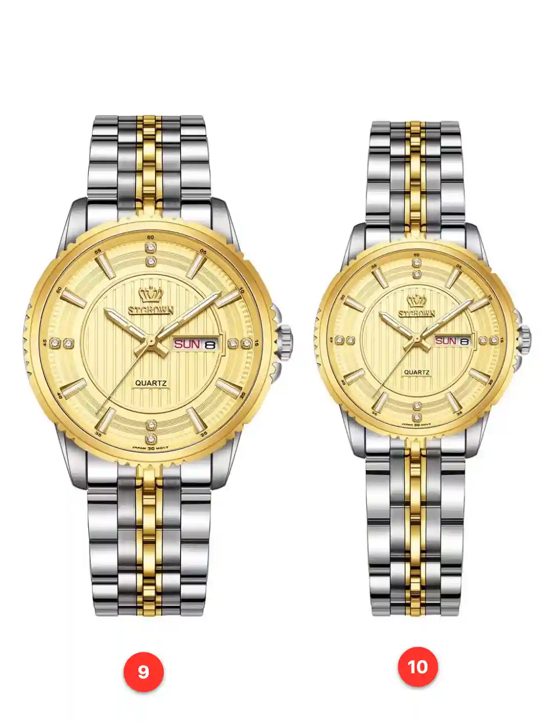 Couple 316L sapphire stainless steel quartz watches available for wholesale model 1