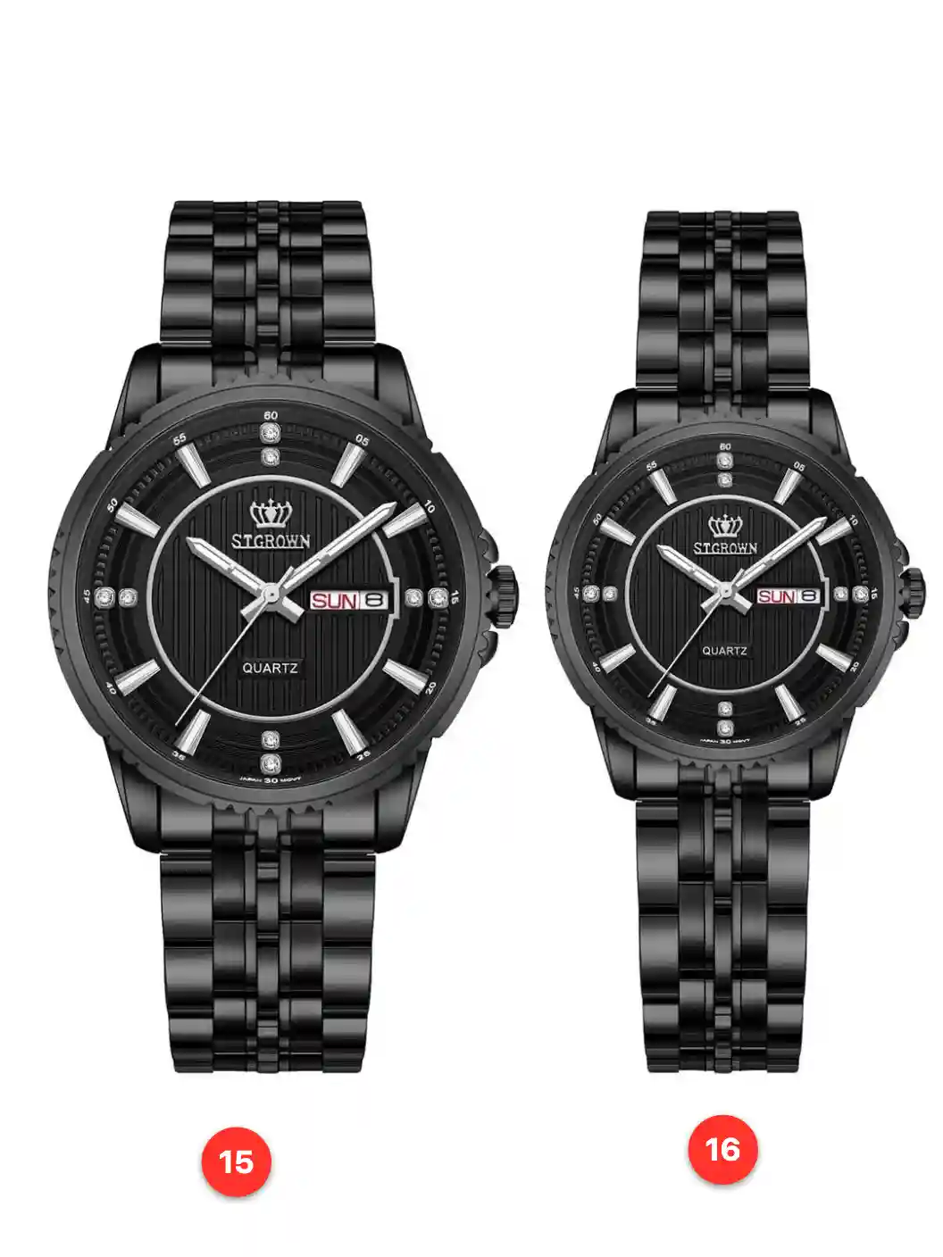 Couple 316L sapphire stainless steel quartz watches available for wholesale model 1