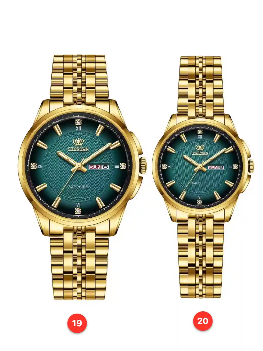 Couple 316L sapphire stainless steel quartz watches available for wholesale model 1