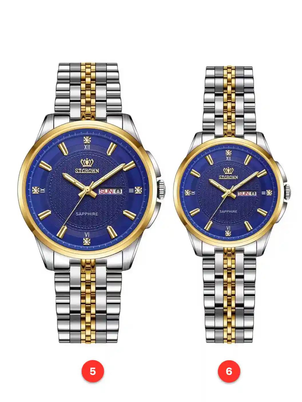 Couple 316L sapphire stainless steel quartz watches available for wholesale model 1