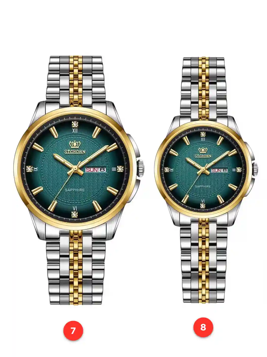 Couple 316L sapphire stainless steel quartz watches available for wholesale model 1