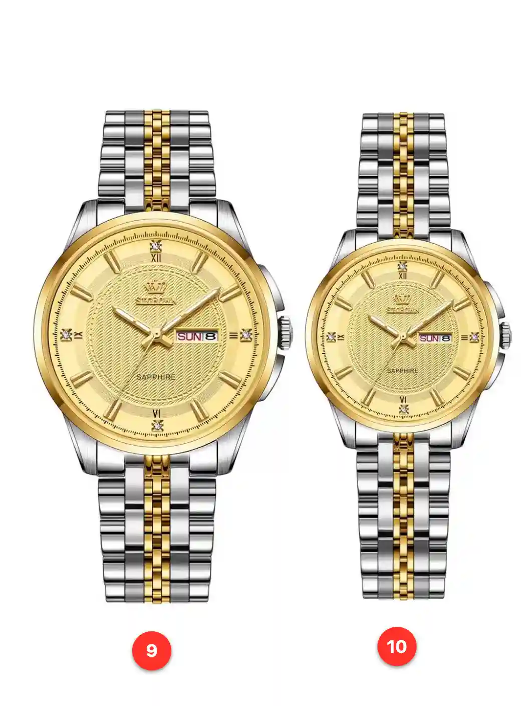 Couple 316L sapphire stainless steel quartz watches available for wholesale model 1