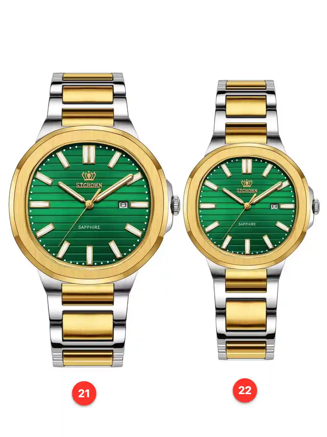 Couple 316L sapphire stainless steel quartz watches available for wholesale model 1